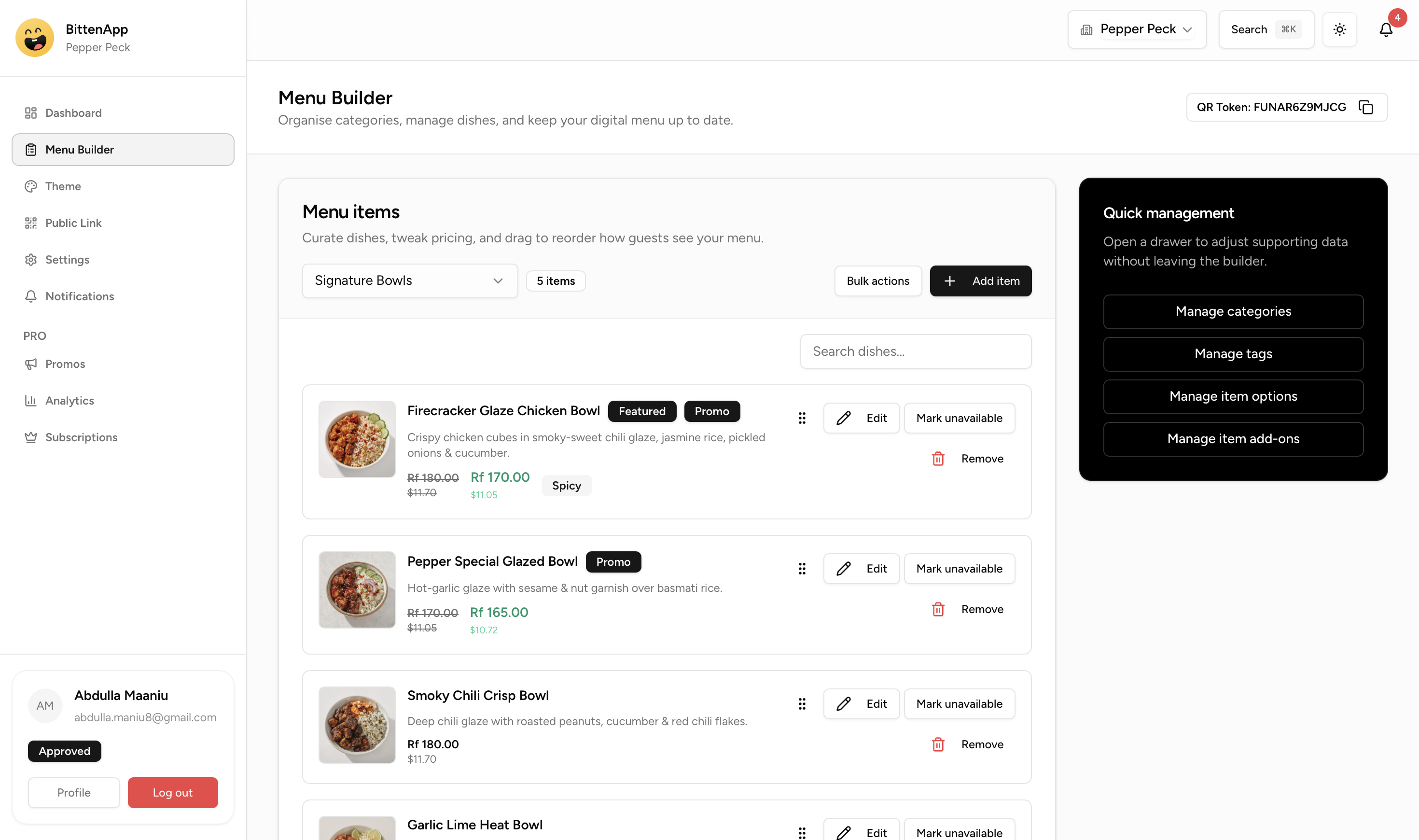 BittenApp app screenshot